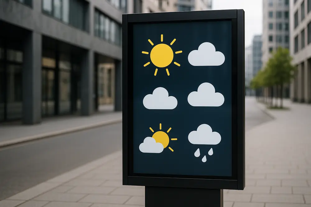 Digital Signage und Wetterdaten: Eine innovative Kombination